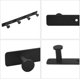 thumbnail image 2 of Perchero de pared con ganchos para abrigos y toallas, de acero inoxidable, para baño o cocina (4 ganchos, negro), 2 of 4