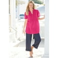 thumbnail image 4 of Woman Within Plus Size Pintucked Half-Button Tunic, 4 of 5