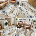 thumbnail image 5 of Area Rug for Living Room, Vintage Country Non-Slip Indoor Large Carpet for Bedroom/Dining Room, Blue Rustic Texas Star Vines Wooden Grain Washable Low-Profile Rectangle Floor Runner Rugs - 4 x 6 Ft, 5 of 8