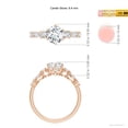 thumbnail image 5 of ANGARA IGI Certified Lab Grown 1 Ct Diamond Engagement Ring for Women in 14K Rose Gold (Size-6.4mm| Color-F-G| Clarity-VS) | April Birthstone, Anniversary, Jewelry Gift for Women | Diamond Ring, 5 of 8