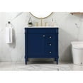 thumbnail image 6 of Elegant Lighting VF31832BL Bennett 32" Free Standing Single Basin Vanity Set - Blue, 6 of 8