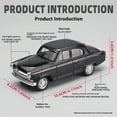 thumbnail image 5 of 1:43 Volga GAZ-21 Alloy Car Model Diecast Metal Toy Car Model Simulation Collect Hobby Gifts Classic Vehicle Desktop Decorations, 5 of 9