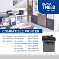thumbnail image 2 of 3-Pack Black TN880 Toner Cartridge: Compatible TN880 TN-880 Replacement for Brother DCP-L5500DN L5600DN L5650DN MFC-L6700DW L6750DW L6900DW HL-L6200DW/DWT L6250DW L6300DW L5100DN Printer, 2 of 6
