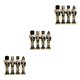 thumbnail image 5 of Cascanueces soldado Kearding 4 piezas artesanía exquisita coleccionable Oro negro, 5 of 6