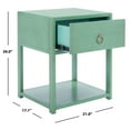 thumbnail image 2 of SAFAVIEH Yudi Solid 1 Drawer 1 Shelf Nightstand, Turquoise, 2 of 7