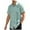 AL12-Green, variant on Lumtrix Mens Short Sleeve Cuban Guayabera Shirt Casual Summer Holiday Beach Button Down Shirts with Pocket Green 3XL