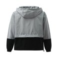 thumbnail image 3 of Qiylii Women Packable Rain Jacket  Outdoor Color Block Hooded Windbreaker, 3 of 8
