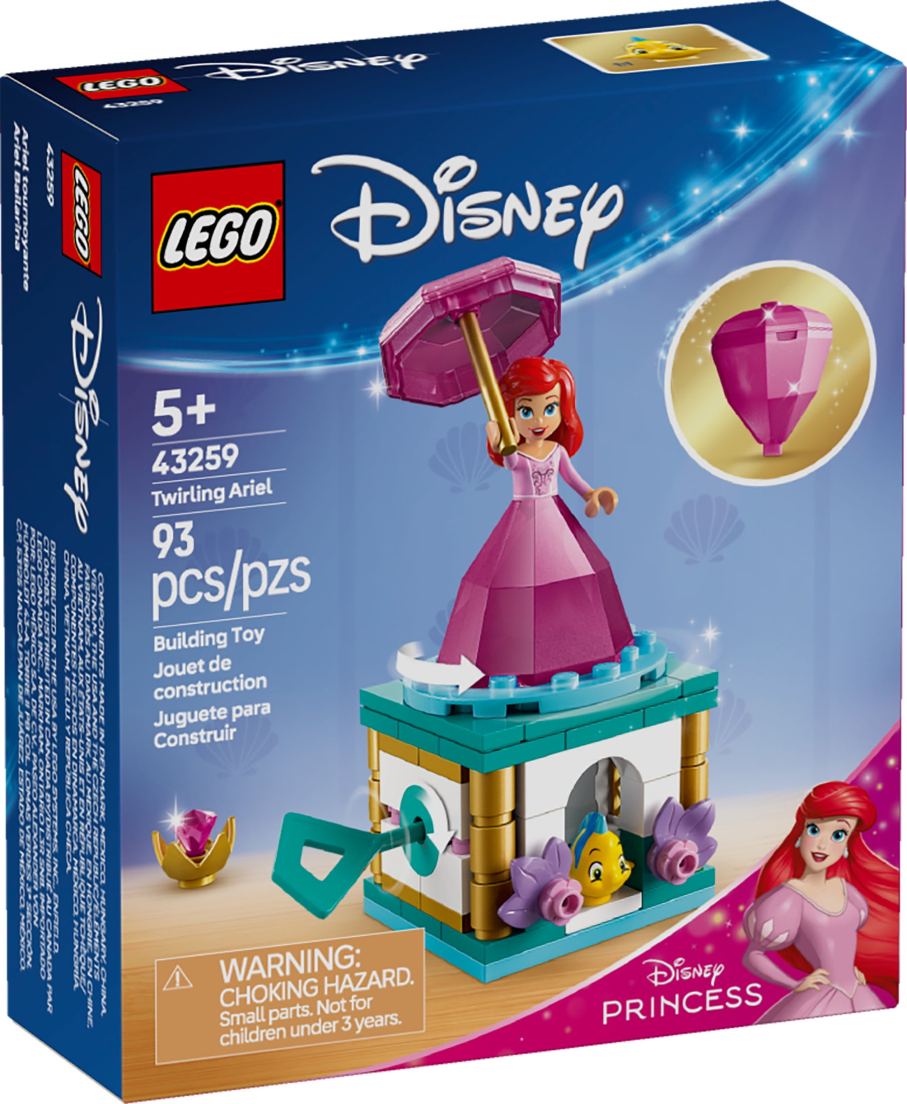 LEGO Disney Princess Twirling Ariel Toy  Building Toy for Kids, Girls and Boys, Ages 5+  Little Merm(图3)