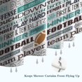 thumbnail image 6 of Football Terms and Icons Pattern Shower Curtain 72"x72" ,Bathroom Decorative Shower Curtains Set with 12 Hooks,Modern Waterproof Washable Shower Curtain, 6 of 6