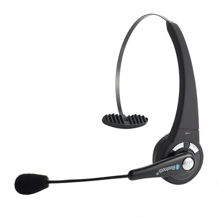 Bluetooth Headphones Truckers Bluetooth Trucker Headset with Microphone, Trucker Over the Head Bluetooth Wireless Headset Headphone w/ Noise Cancelling&Boom Mic for iPhone Samsung Sony Motorola Smartphones Tablet PC&More ()