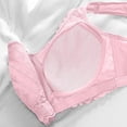 thumbnail image 3 of Virmaxy Soutien-Gorge Sans Fil pour Femmes Aguichant Grande Taille Mince en Dentelle Soutien-Gorge Rassemblant Sans Armature Confortable Fixe Ajustable Collection de Poitrine Coton Rose G, 3 of 7