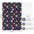thumbnail image 2 of 2 Pcs Pioneer Flower Floral Print Pattern Kitchen Towels, Funny Microfiber Dish Towel Set, 18" X 26" Tea Towels, 2 of 6