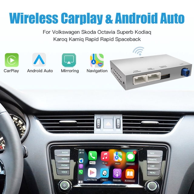 AUTOABC Décodeur Auto Android Sans Fil CarPlay pour Système Volkswagen MIB/MIB2