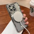 thumbnail image 4 of Luxury Diamond Transparent Magnetic Case For iPhone 15 14 13 12 11 Pro Max Plus For Magsafe Cases Shockproof Cover Accessories, 4 of 7