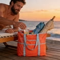 thumbnail image 5 of Extra Large Heavy Duty Mesh Beach Tote Bag, Spacious Swimwear & Pool Gear Storage Bag, Toiletry Organizer Pouch, for Beach Trips Pool Days Vacation Travel/Outdoor Daily, 16*16*8in, Watermelon Red, 5 of 7