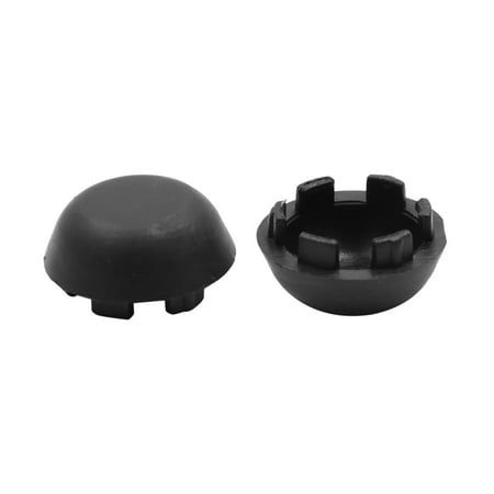 2pcs Black Plastic 19.5mm Screws Head Covers Bolts Nuts Caps for Auto