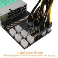 thumbnail image 3 of ZOUSSIQI Power Supply Board Adapter, 12 Position Module Power Distribution Board Adapter, 1200W Power Converters Board for ETHBTC Mining (Plastic) CA919-14460, 3 of 9
