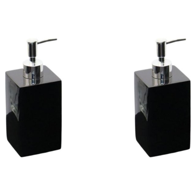 kurtrusly Practical Pump Bottle Shampoo Dispenser for Home Kitchen Black 500ml 2Set