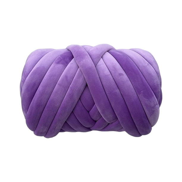 Hilo grueso de terciopelo, suave, cómodo, duradero, ligero, lavable, hilo grande para Violeta