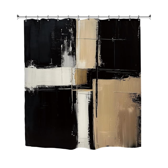 SIfdSeng My Items Abstract Modern Neutral Shower Curtain Art Bathroom Decorative Belt Hook