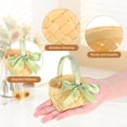 thumbnail image 2 of Uxcell 8-Pack Mini Cestas Tejidas con Asas, Mini Cesta de Flores de Bambú con Asas de Cinta para Manualidades [Verde, Blanco], 2 of 6