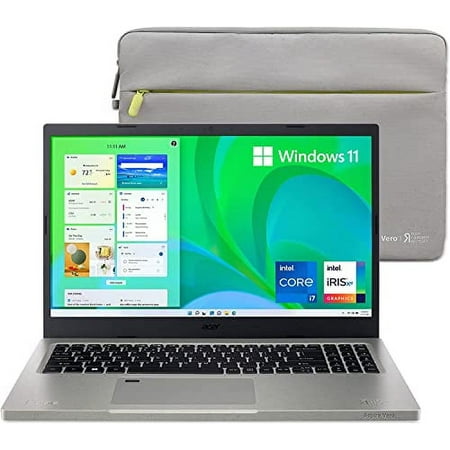 acer Aspire Vero Notebook (2022) | 15.6" FHD IPS Green PC | 11th Intel i7-1195G7 Iris Xe Graphics | 16GB DDR4 512GB NVMe SSD | Backlit Fingerprint | HDMI RJ-45 Wi-Fi 6 | Win 11 | TLG 32GB USB