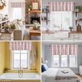 thumbnail image 5 of Red Gray Botanical Kitchen Curtain Valances for Windows Farmhouse Short Curtains, Pastoral Spring Summer Leaf Aesthetics Rod Pocket Valance Curtain for Bedroom Cafe Living Room, 5 of 8