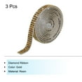 thumbnail image 3 of 3 Roll 0.3 Inch 3 Yards Self Adhesive Crystal Rhinestone Diamond Ribbon for Arts & Crafts Project Wedding Gold, 3 of 5