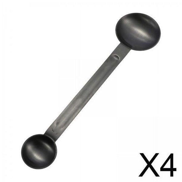 Cucharas dosificadoras,Cuchara de medición de doble cara de acero inoxidable,Doble Cucharada para Espresso,Cuchara de acero inoxidable Cuchara medidora de café,Cuchara de medición de mango