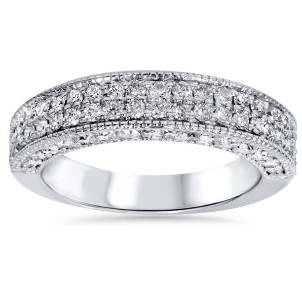 Pave diamond shop wedding band