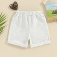 thumbnail image 3 of Bagilaanoe Toddler Baby Boy Girl Shorts Elastic Waist Drawstring Shorts Bottoms 6M 12M 18M 24M 3T Kids Summer Clothes, 3 of 6