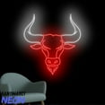 thumbnail image 2 of Handmadetneonsign Bull Head Neon Sign, Bull Horn Wal Art, Bull Animal Home Wall Decor 041798, 2 of 5