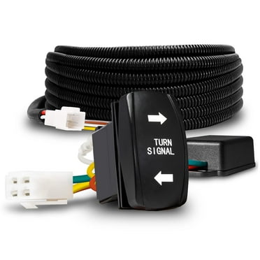 UTV/ATV Turn Signal Kit [SPDT Rocker Switch Controlled] [Street-Legal] [Universal Fitment] [Integrated Flasher Relay] [Easy to Install] for Polaris RZR Can-Am X3 Kawasaki Honda Pioneer & More