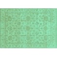 thumbnail image 1 of Ahgly Company Machine Washable Indoor Rectangle Oriental Turquoise Blue Traditional Area Rugs, 2' x 4', 1 of 4