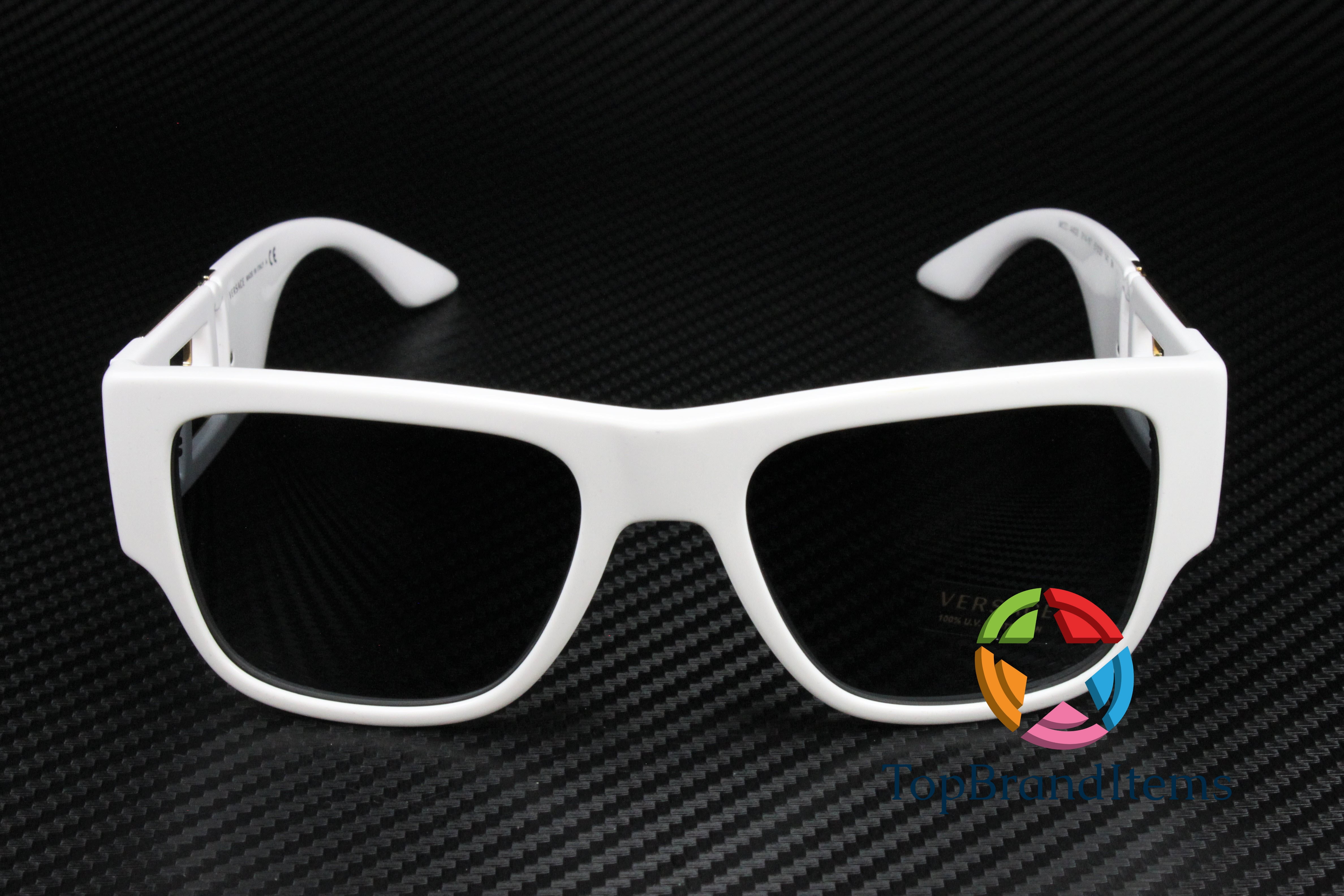VERSACE VE4403 314 87 White Dark Grey 57 mm Men's Sunglasses