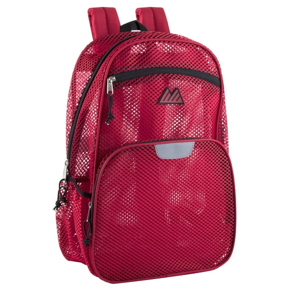 Mochila Summit Ridge de MALLA plegable roja para adultos tamaño grande
