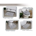 thumbnail image 2 of Home Weavers Elegance Bathroom Rugs Sets 4 Piece- Plush Bath Mat Set Quick-Dry Soft Microfiber Bathroom Mat with Rubber Backing, Absorbent Bathroom Rug Set, Washable Bath Rugs, Bath Mats, Grey, 2 of 9