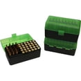 thumbnail image 2 of MTM 50 Round Flip-Top Rifle Ammo Box Large Mag Clear Green/Black, 2 of 2
