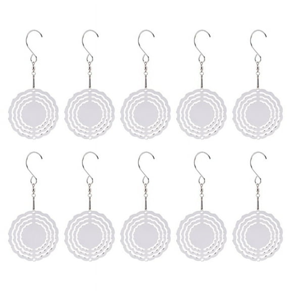 10Pcs 3 Inch Sublimation Wind Spinner Blanks 3D Wind Spinners Hanging Wind Spinners for Indoor Outdoor Garden Decoration