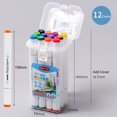 thumbnail image 3 of Graflsoa Dual-Tip Oil-Based Marker Set for Art & Design - 12 Vibrant Colors, Ergonomic Grip, Smooth Ink Flow, Ideal for Students & Professionals, 3 of 6