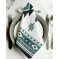 thumbnail image 2 of Cloth Napkins Farm Ethnic Tribal Green Pattern Washable Soft Kitchen Dinner Napkin Set of 6,Aztec Abstract Geometric Art Reusable Cocktail Napkins for Wedding Holiday Party Event,20x20In, 2 of 7