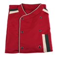thumbnail image 3 of Chaqueta de Ropa de manga larga con Rojo m Sunnimix Chef Coat Work Jacket Unisex, 3 of 8