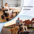 thumbnail image 2 of Zygenair Lightweight Foldable Electric Wheelchair for Adults, Motorized Power Chair with Removable Battery, 330 lbs Capacity, 15-Mile Range, Wide, Orange, 2 of 8