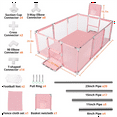 thumbnail image 4 of HioHa Extra Large Baby Playpen, Big Play Pens for Babies and Toddlers, Gap-Free, Climb-Proof Baby Playards for Indoor Fun, Baby Gate Playpen with Zippered Door and Storage Bag, 4 of 7