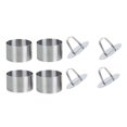 thumbnail image 1 of Dessert Rings, Cake Ring, Professional Pastry Rings, Round Cake Pan Includes 4 Rings and 4 Spatula Presses, 1 of 5