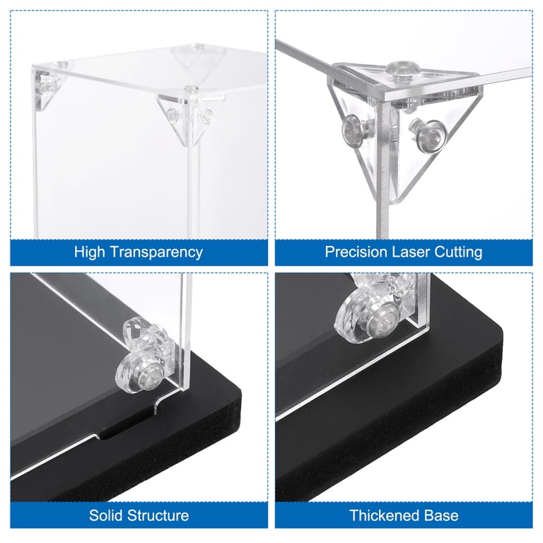 Vidaxl Clear Acrylic Display Case - 12.2x6.7x7.5 Inch, Dust-Proof, Tool-Free Assembly, Perfect For Collectibles, Toys & Models
