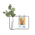 thumbnail image 1 of I'm Perfect Slogan Colorful Cat Animal Transparent Glass Hanging Vases Decoration Bottle, 1 of 2