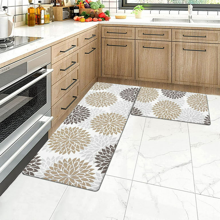 Rempry Kitchen Rugs and Mats Set of 2, Cushioned Anti Fatigue