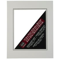 11" x 14" White with Black Core Double Mat with 8" x 10" Opening by Studio Décor - Acid Free Mat Board for Pictures - Documents - Certificates - Artwork - and Prints - 1 Pack