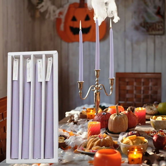 Fiudx Velas de Aromaterapia de Tallo Largo, Fragancia Lujosa para Relajarse, Elegante Decoración Del Hogar, Larga Duración, Ideal para Fiestas y Cumpleaños, Juego de 4 Velas